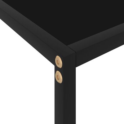 vidaXL Console Table Black 31.5"x13.8"x29.5" Tempered Glass