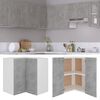 vidaXL Hanging Corner Cabinet Concrete Gray Engineered Wood Medium