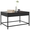 vidaXL Coffee Table Black Engineered wood, Glass Medium Modern