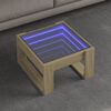 vidaXL Coffee Table Sonoma oak Engineered wood, glass Medium Lights