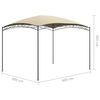 vidaXL Gazebo Cream Steel Large Durable Gazebo Rectangular