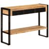 vidaXL Console Table Brown and Black Solid Mango Wood, Iron Medium