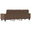 vidaXL 3-Seater Sofa Brown Fabric (100% polyester), metal, textilene