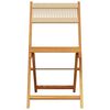 vidaXL Bistro Set Beige Solid acacia wood Medium Foldable Bistro Set