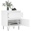 vidaXL Bedside Cabinet Set of 2 White Engineered wood, metal Medium