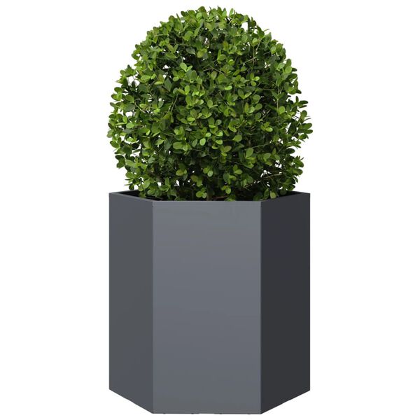 vidaXL Garden Planter Anthracite Steel Medium Tough Garden Planter
