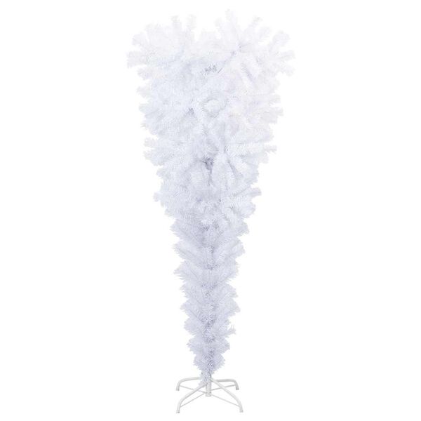 vidaXL Christmas Tree White PVC, steel 59.1 in Artificial Christmas Tree
