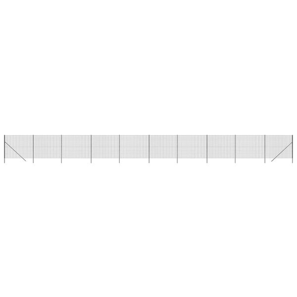 vidaXL Wire Mesh Fence Anthracite 4.6x82.0' Galvanised Steel