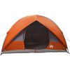 vidaXL Tunnel tent Grey and Orange 196.85 x 137.01 x 78.74 in Taffeta