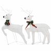 vidaXL Christmas Reindeer Set of 2 White Mesh Medium Decorative Inlays