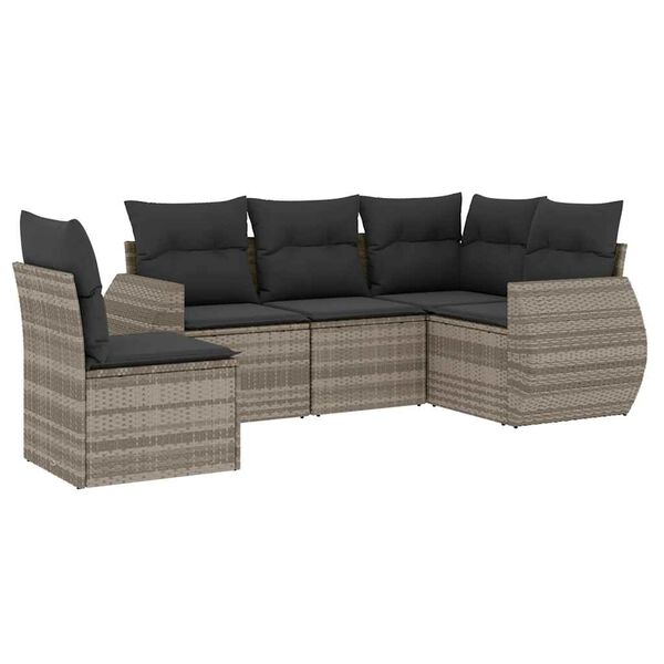 vidaXL Garden Sofa Set Light Grey, Anthracite
