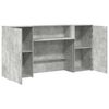 vidaXL Reception Desk Concrete Grey Engineered Wood Large Reception Desk