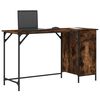 vidaXL Computer Desk Smoked oak Engineered wood, metal 51.6x18.9x29.5 in