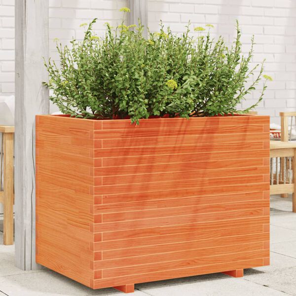 vidaXL Garden Planter Wax brown Solid pine wood