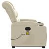 vidaXL Stand up Massage Recliner Chair Cream Faux Leather