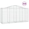 vidaXL Gabion Basket Set of 30 Silver Galvanized Iron Large