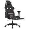vidaXL Gaming Chair Black and Light Grey Polyester, Metal, Plywood, Plastic