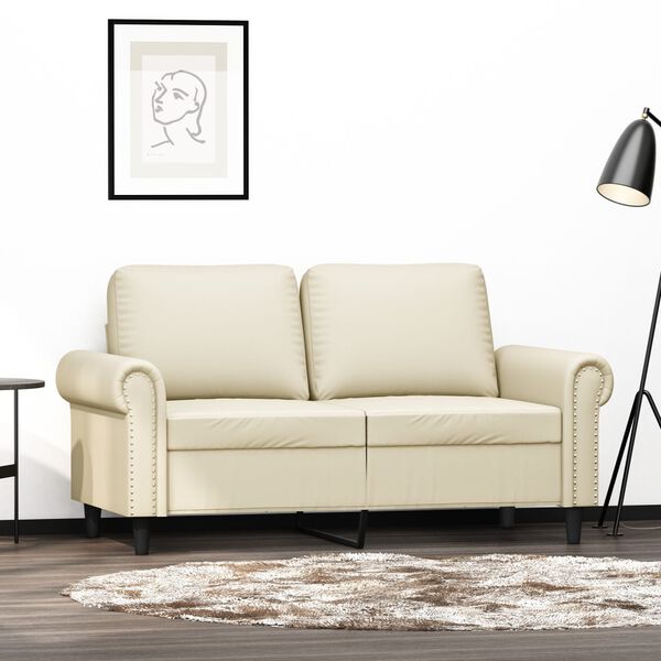 vidaXL 2-seater Sofa Cream