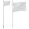 vidaXL Flagpole Silver Aluminum Adjustable Length-Adjustable Flagpole