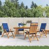 vidaXL Reclining Patio Chairs with Cushions 4 pcs Solid Wood Teak