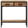 vidaXL Console Table 27.6"x13.8"x27.6" Solid Rough Wood Mango