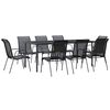 vidaXL Garden Dining Set Black, Anthracite