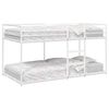 vidaXL Bunk Bed White Steel 42.1 x 79.9 in Bunk Bed Rectangular