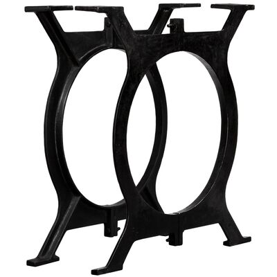 vidaXL Dining Table Legs 2 pcs O-Frame Cast Iron