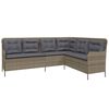 vidaXL Garden Sofa Grey