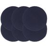 vidaXL Placemat Set of 6 Navy Blue 100% Cotton 15 in diameter Non-slip