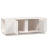 vidaXL Coffee Table White Solid pine wood Medium Storage Coffee Table