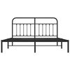 vidaXL Bed Frame Black Steel Full Durable Bed Frame Rectangular