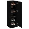 vidaXL Shoe Cabinet Black Engineered Wood Medium Shoe Cabinet