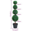 vidaXL Fake Plant Mixed Green Polyethylene, solid eucalyptus wood Medium