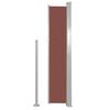 vidaXL Side Awning Brown fabric and grey steel