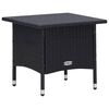 vidaXL Garden Lounge Set Black PE rattan Foldable Garden Lounge Set
