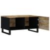 vidaXL Coffee Table Natural wood and black