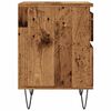 vidaXL Nightstand Old Wood Engineered Wood, Metal Compact Nightstand