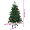 vidaXL Artificial Hinged Christmas Tree Green PVC, PE, Iron, Plastic