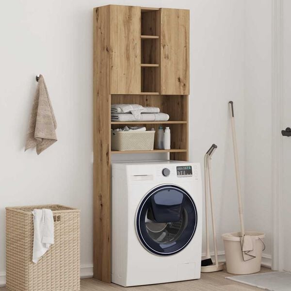 vidaXL Washing Machine Cabinet Artisan Oak 25.2x10.0x74.8"