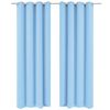 vidaXL Blackout Curtain with Metal Eyelets 106.3x96.5" Turquoise