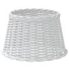 vidaXL Lamp Shade White Wicker, Iron 17.7 in diameter Decorative Inlays