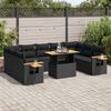 vidaXL Garden Sofa Set Black