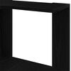 vidaXL Corner Bookcase Black oak 50 x 50 x 179 cm Engineered wood