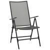 vidaXL Garden Chair Set Anthracite Powder-coated steel Large Foldable