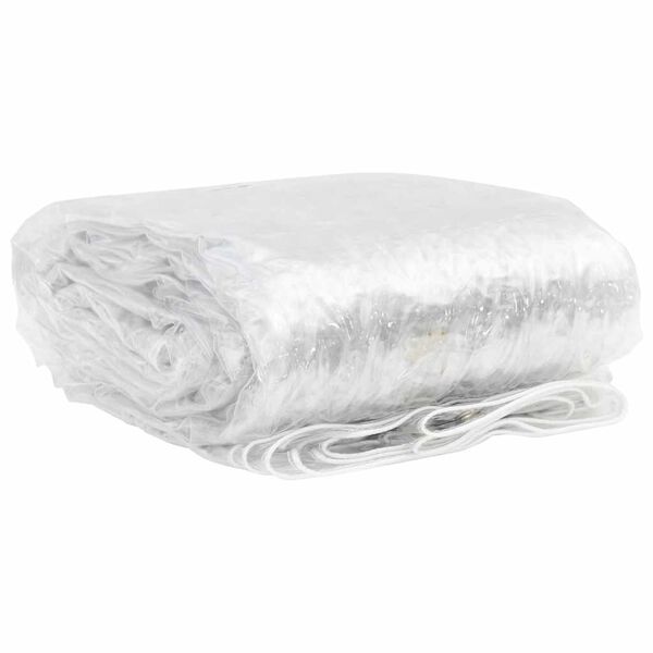 vidaXL Clear Tarpaulin with Eyelets 3.3x19.7' PVC