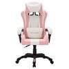 vidaXL Racing Chair Pink and Black 80% PVC, 15% Polyester, 5% Cotton