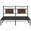 vidaXL Bed Frame Smoked Oak Engineered wood and steel Double Bed Frame