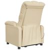 vidaXL Massage Chair Cream 100% polyester, metal, solid wood, plywood