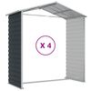 vidaXL Garden Shed Anthracite Galvanized steel Large Garden Shed